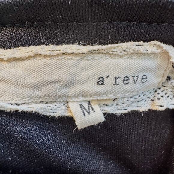 A’reve Anthologie Black & White Sweater Dress Layered Textured Knit Mesh, Medium - Picture 12 of 13